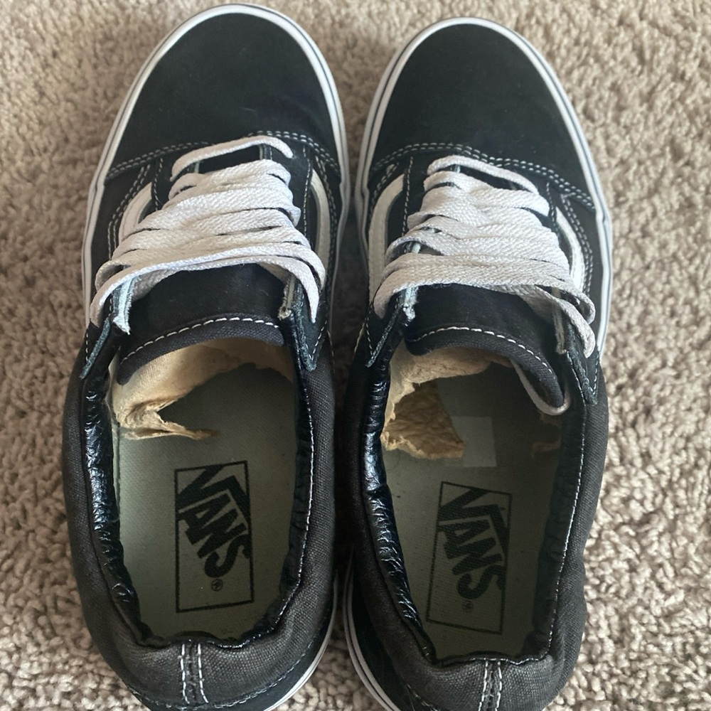 ❤️SOLD@mercari❤️Vans off the wall Oldskool sk8 Black and White suede Sneakers - Picture 8 of 17